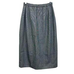 Vtg Pendleton Classic Womens Wool Long Skirt Stretch Elastic Waist Lined Gray 6*